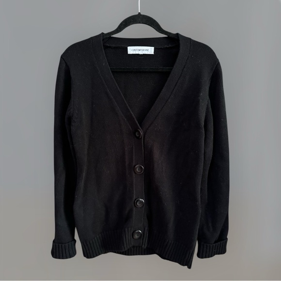 Large Contemporaine Black cardigan - Picture 1 of 5